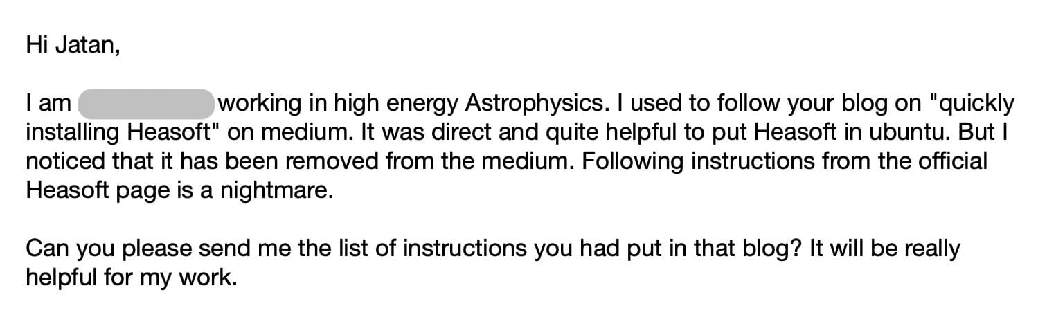 A story about open knowledge sharing in space